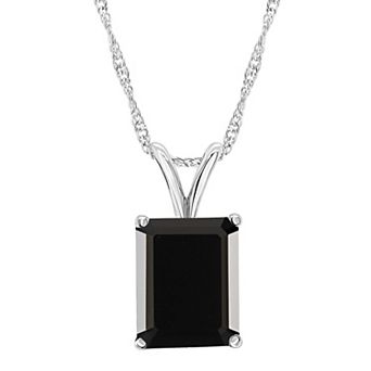Alyson Layne 14k Gold Emerald Cut Black Onyx Pendant Necklace