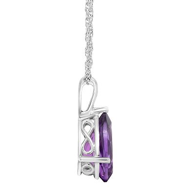 Alyson Layne 14k Gold Pear Cut Amethyst Pendant Necklace