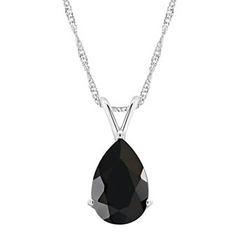 Alyson Layne 14k Gold Pear Cut Black Onyx Pendant Necklace
