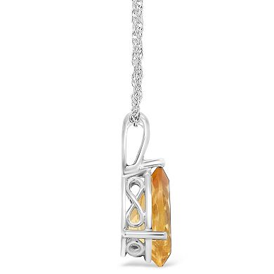 Alyson Layne 14k Gold Pear Cut Citrine Pendant Necklace