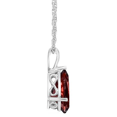 Alyson Layne 14k Gold Pear Cut Garnet Pendant Necklace
