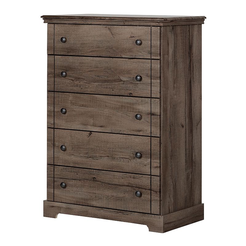 South Shore Lilak 5-Drawer Chest, Brown
