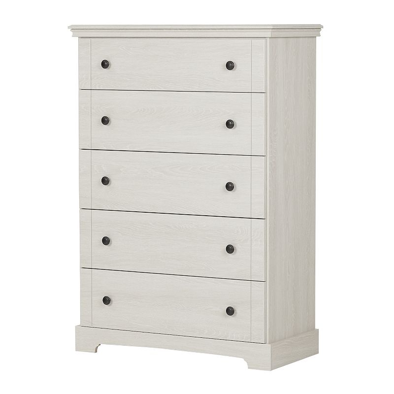 South Shore Lilak 5-Drawer Chest, White
