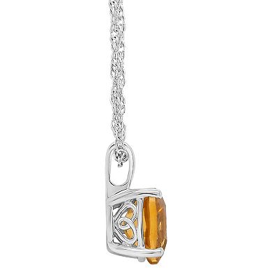 Alyson Layne 14k Gold Cushion Citrine Pendant Necklace