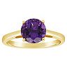 Alyson Layne 14k Gold Round Amethyst Solitaire Ring