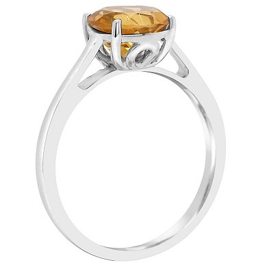 Alyson Layne 14k Gold Round Citrine Solitaire Ring