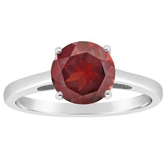Alyson Layne 14k Gold Round Garnet Solitaire Ring