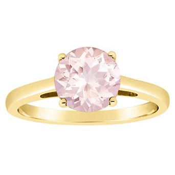 Alyson Layne 14k Gold Round Morganite Solitaire Ring