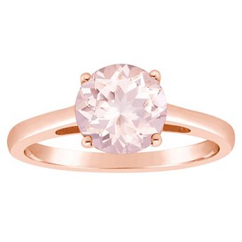 Alyson Layne 14k Gold Round Morganite Solitaire Ring