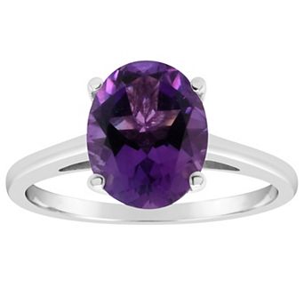 Alyson Layne 14k Gold Oval Amethyst Solitaire Ring