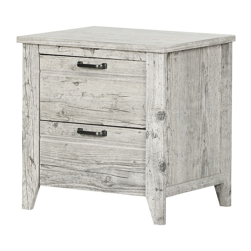 South Shore Lionel 2-Drawer Nightstand, White