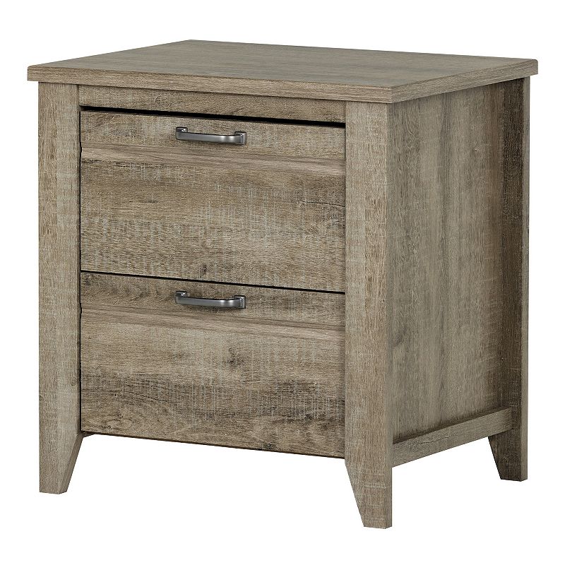 South Shore Lionel 2-Drawer Nightstand, Brown