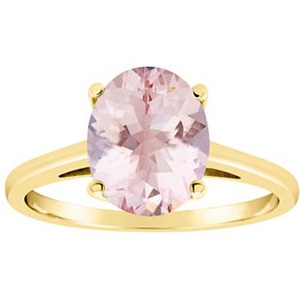 Alyson Layne 14k Gold Oval Morganite Solitaire Ring