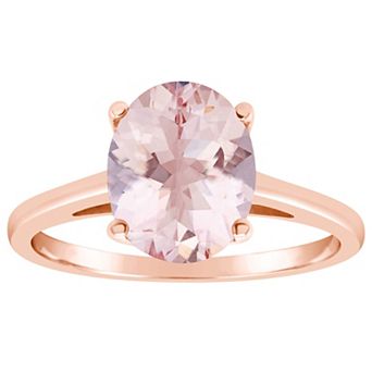 Alyson Layne 14k Gold Oval Morganite Solitaire Ring