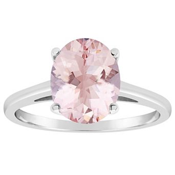 Alyson Layne 14k Gold Oval Morganite Solitaire Ring