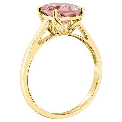 Alyson Layne 14k Gold Oval Morganite Solitaire Ring