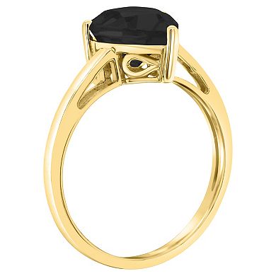 Alyson Layne 14k Gold Pear Cut Black Onyx Solitaire Ring