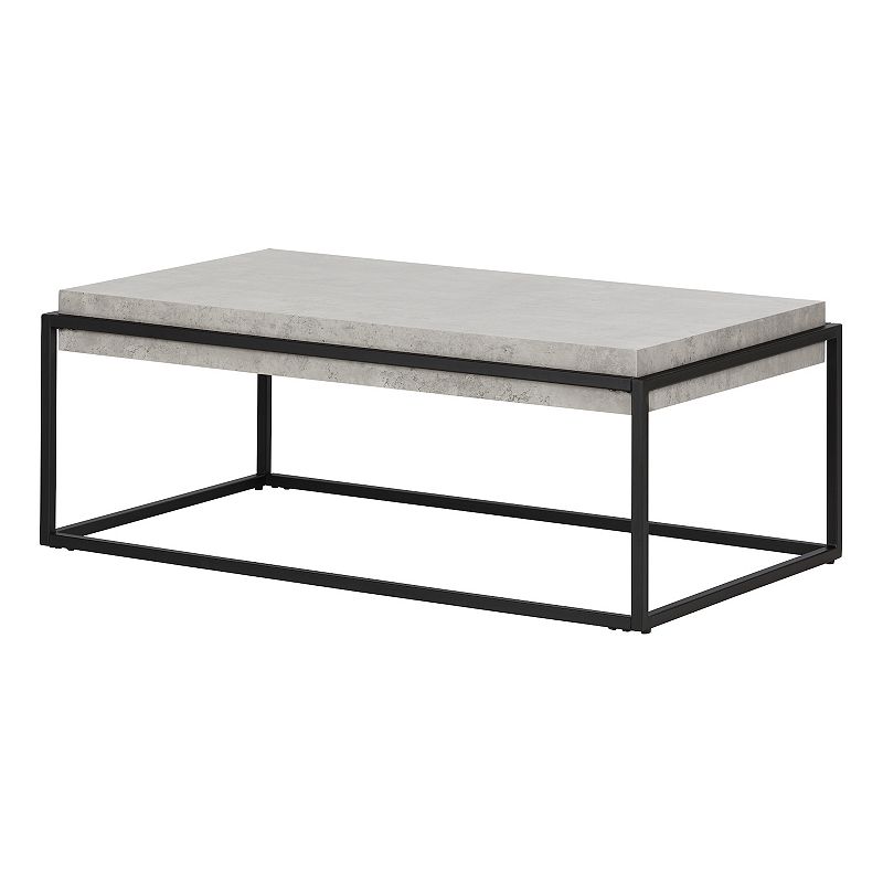 South Shore Mezzy Modern Industrial Coffee Table, Grey