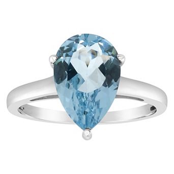 Alyson Layne 14k Gold Pear Cut Sky Blue Topaz Solitaire Ring