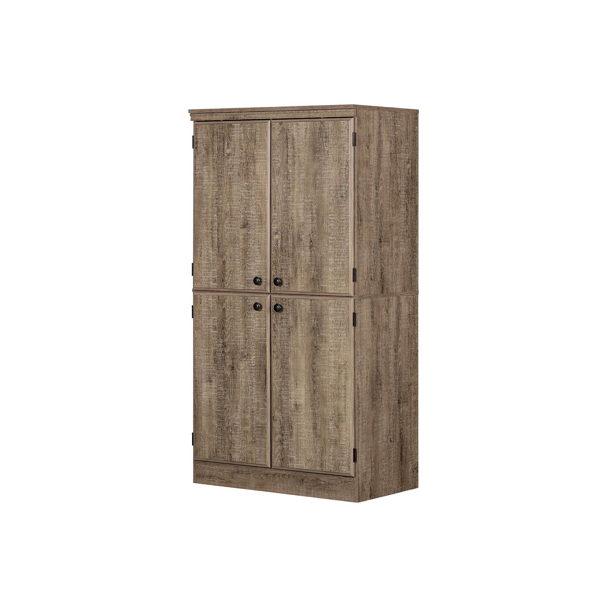 South Shore Morgan 4-Door Storage Cabinet, Weathered