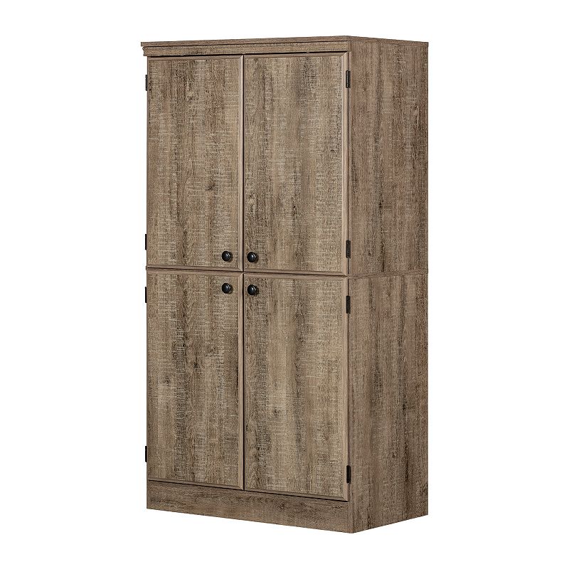 South Shore Morgan 4-Door Storage Cabinet, Brown
