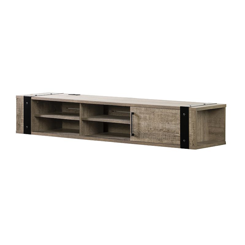 South Shore Munich Wall-Mounted Media Console, Brown
