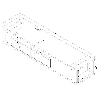 South Shore Munich Wall-Mounted Media Console