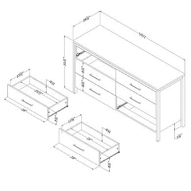 South Shore Munich 6-Drawer Double Dresser
