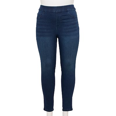 Plus Size Nine West Pull On High Waisted Skinny Jeggings