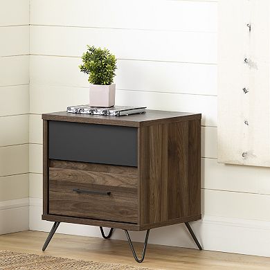 South Shore Olvyn 2-Drawer Nightstand