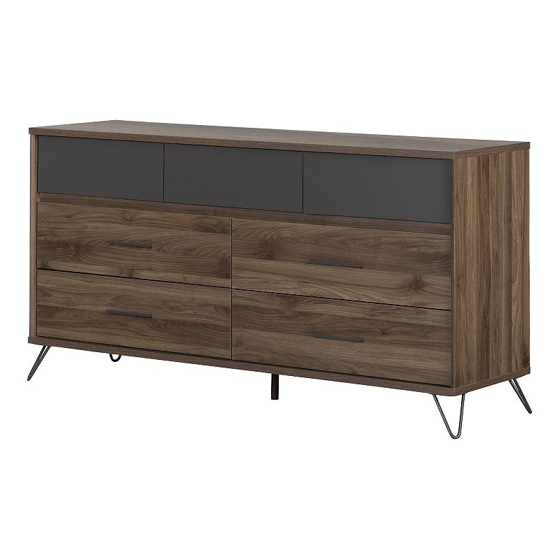 South Shore Olvyn 7-Drawer Double Dresser, Brown