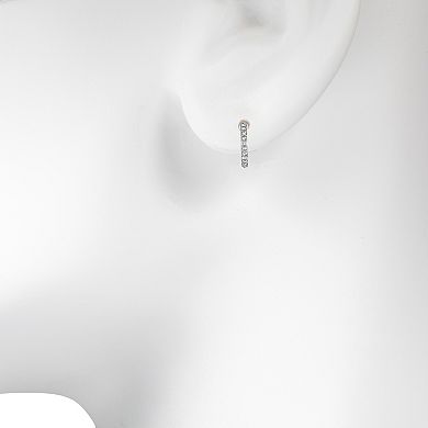 LC Lauren Conrad Small Simulated Crystal C-Hoop Earrings