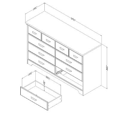 South Shore Versa 8-Drawer Double Dresser