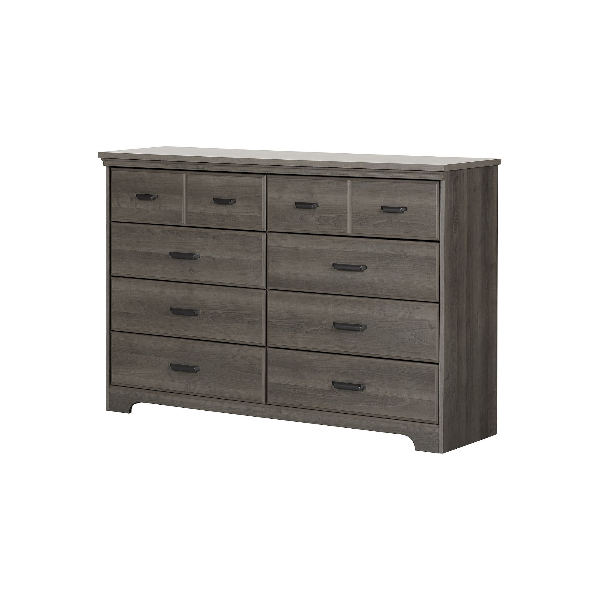 South Shore Versa 8-Drawer Double Dresser, Gray Brown