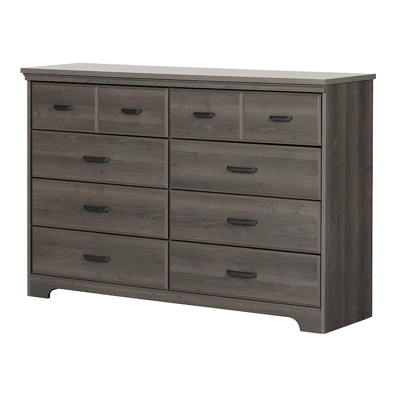 South Shore Versa 8-Drawer Double Dresser, Grey
