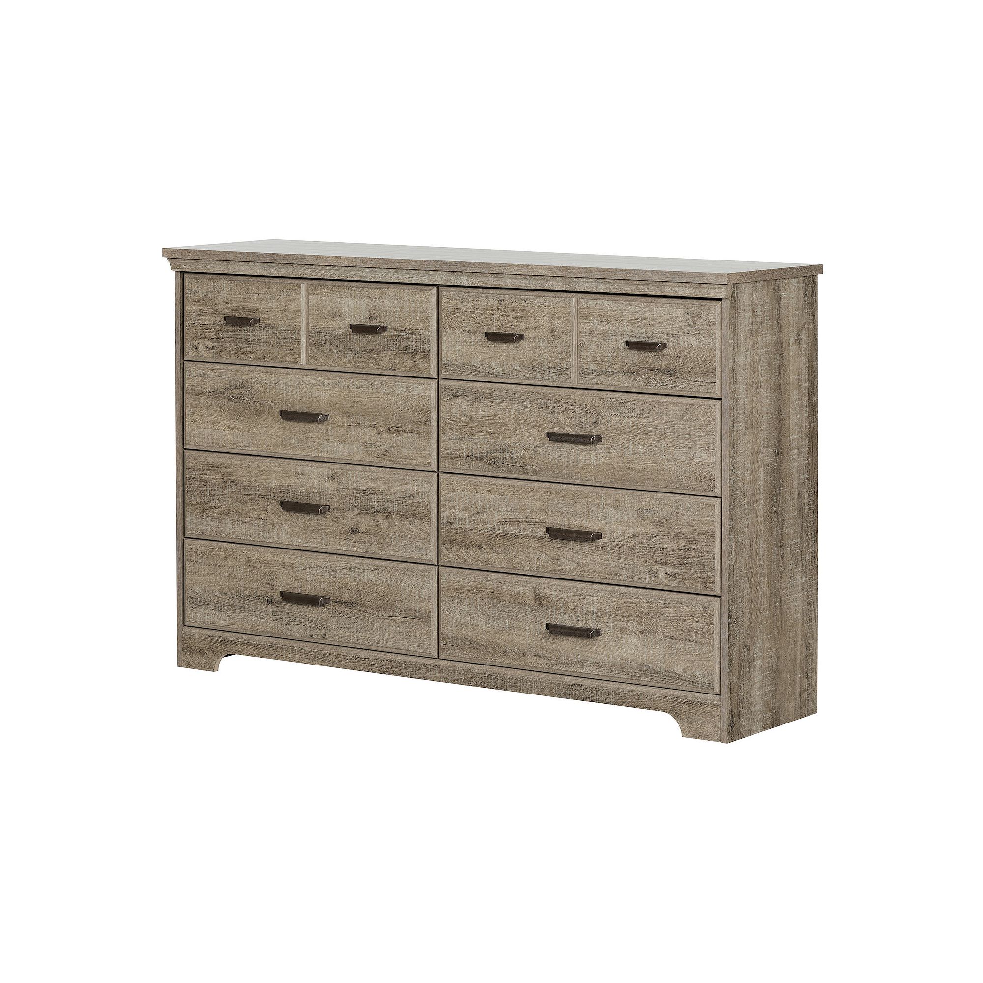 South Shore Versa 8-Drawer Double Dresser, Weathered