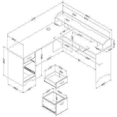 South Shore Versa L-Shaped Desk