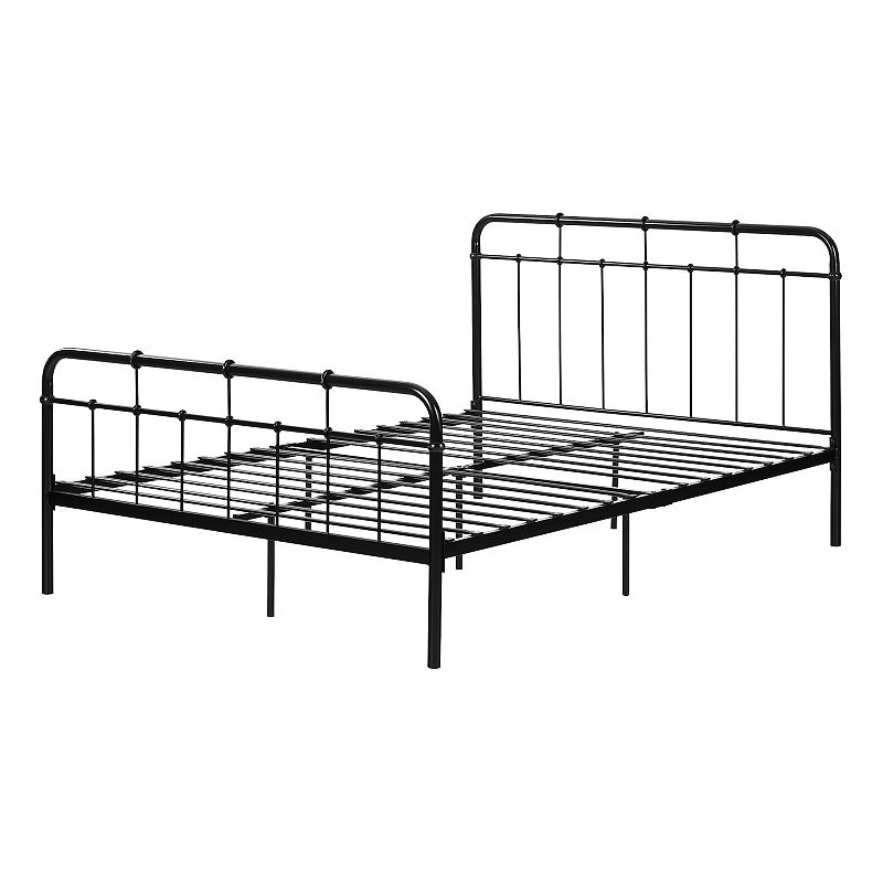 South Shore Versa Metal Complete Twin Bed, Black, Full