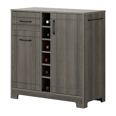 South Shore Vietti Bar Cabinet & Bottle 6 Shelf Storage