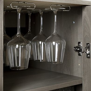 South Shore Vietti Bar Cabinet & Bottle 6 Shelf Storage