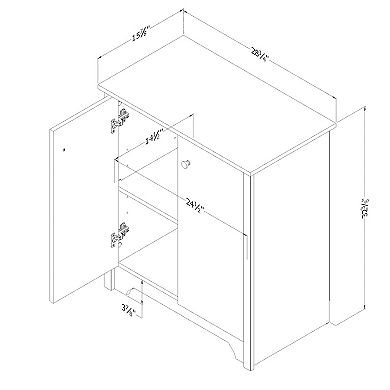 South Shore Vito Small 2-Door Storage Cabinet