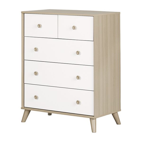 Yodi 5-Drawer Kids' Chest Soft Elm and Pure White - South Shore