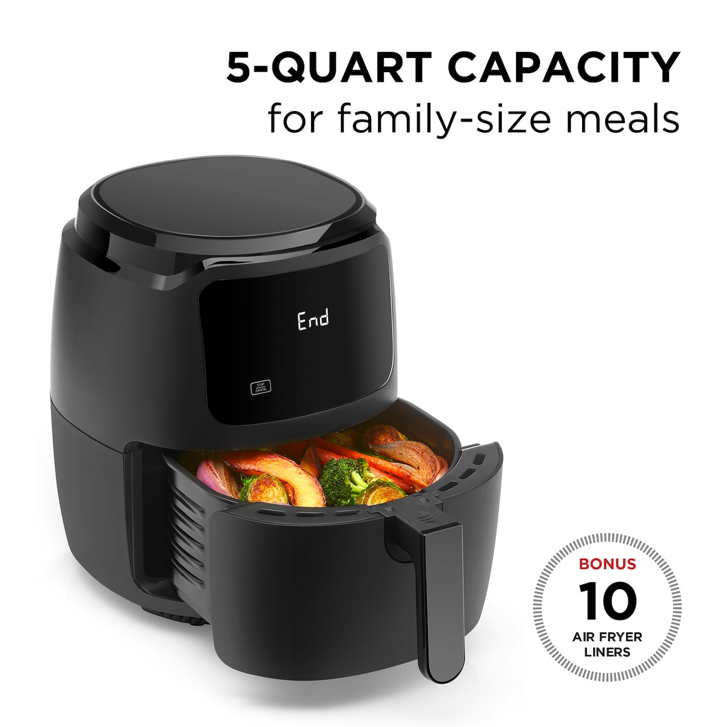 Chefman TurboFry Matte Black 5-qt. Digital Air Fryer