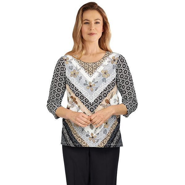 Women's Alfred Dunner Chevron Floral Top
