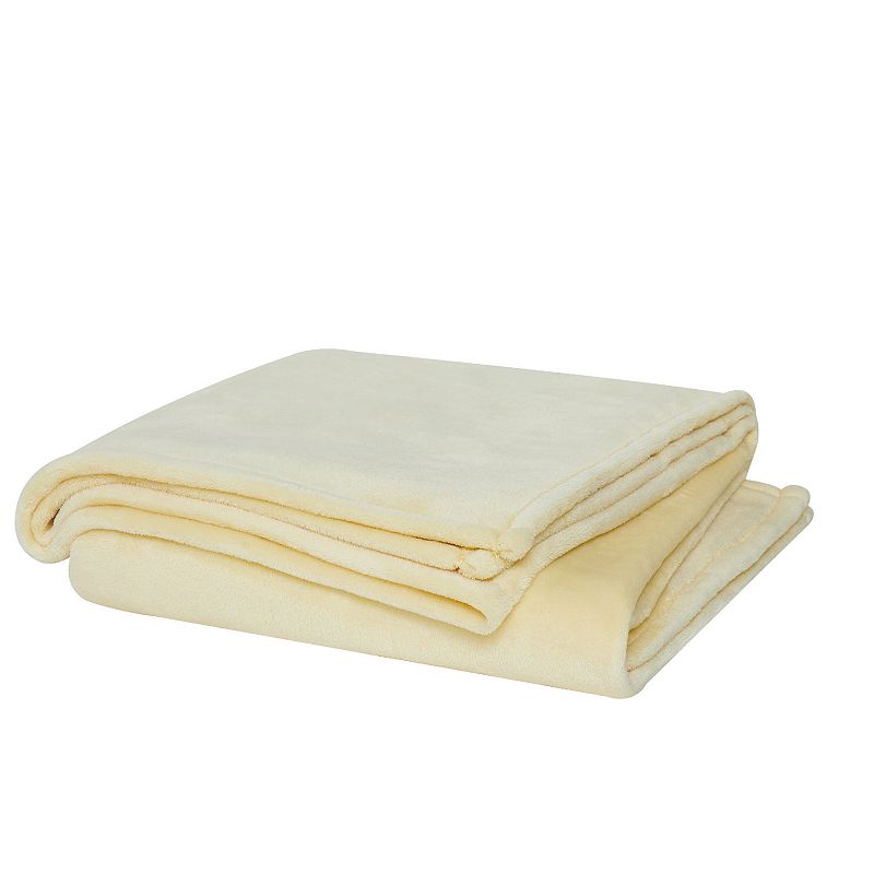 54569027 Cannon Solid Plush Throw, Yellow sku 54569027