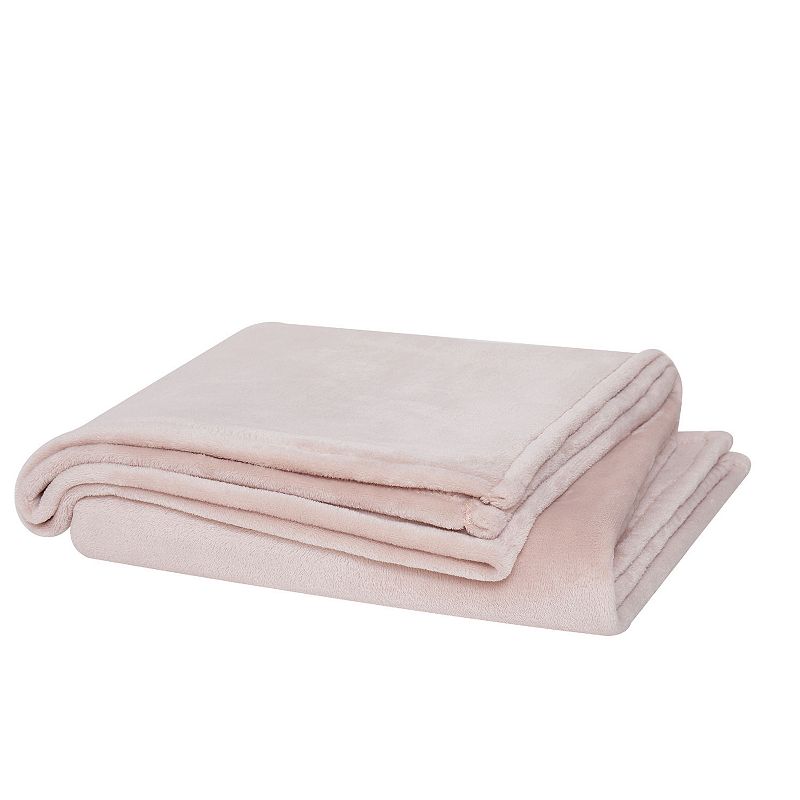 86481240 Cannon Solid Plush Blanket, Pink, Full/Queen sku 86481240