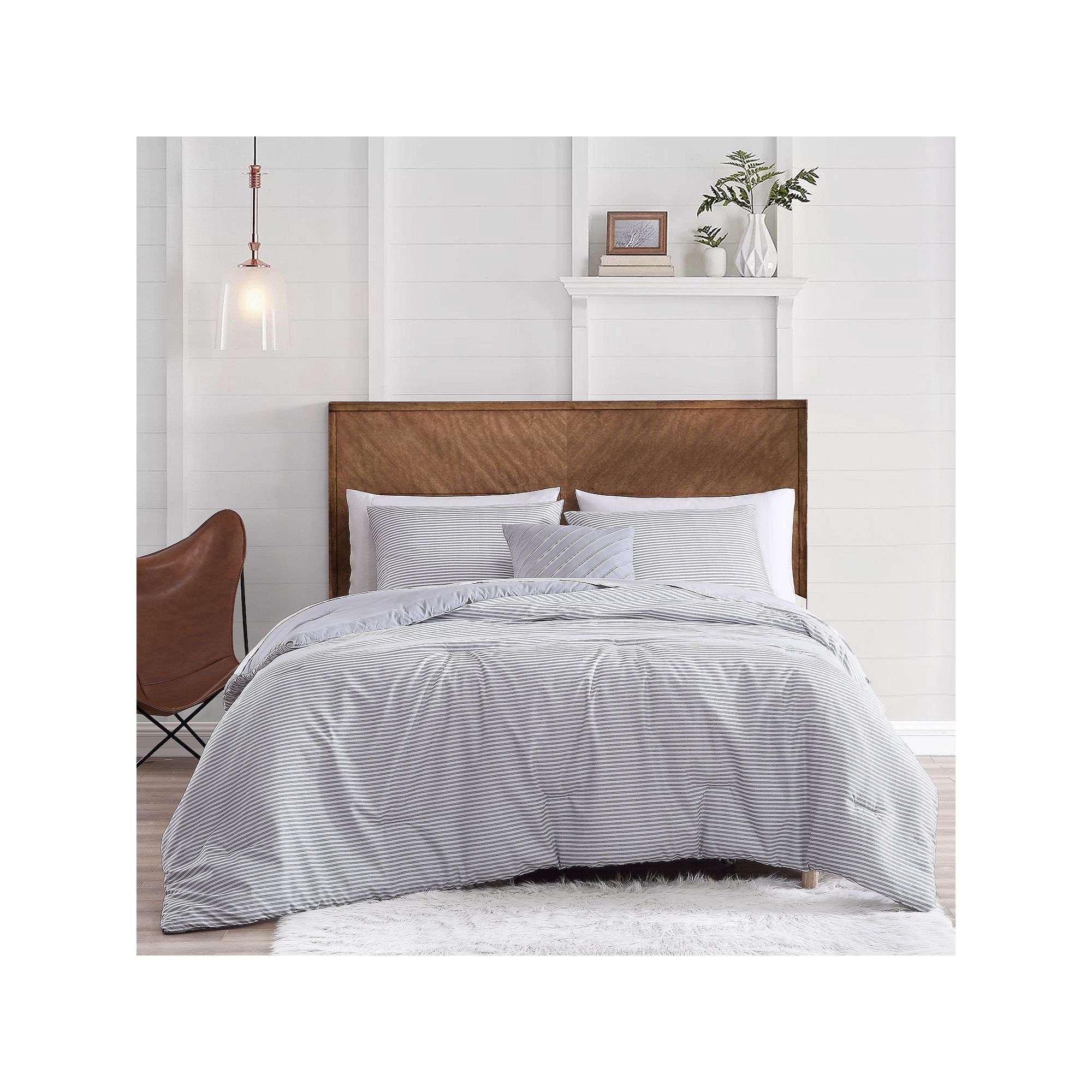 Avondale Manor Rainey Comforter Set with Shams, Gray