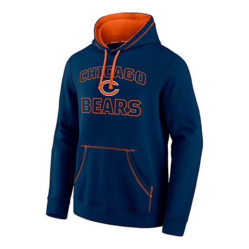 Chicago Bears Hoodies Men Casual Jacket Football Sweatshirt Full Zip Hooded Coat 