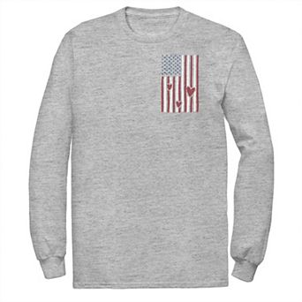Big & Tall American Flag Of Love Left Chest Logo Tee