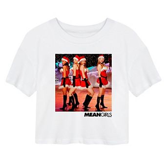 Juniors' Mean Girls Santa Cropped Tee